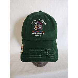 U.S. Open Shinnecock Hills 2018 Strapback Cap Hat Ships Boxed Green USGA EUC‎